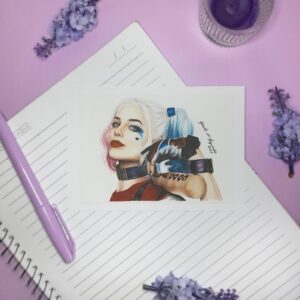 Print econômico, Arlequina, A6, 180g