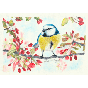 Pássaro entre flores, 2022