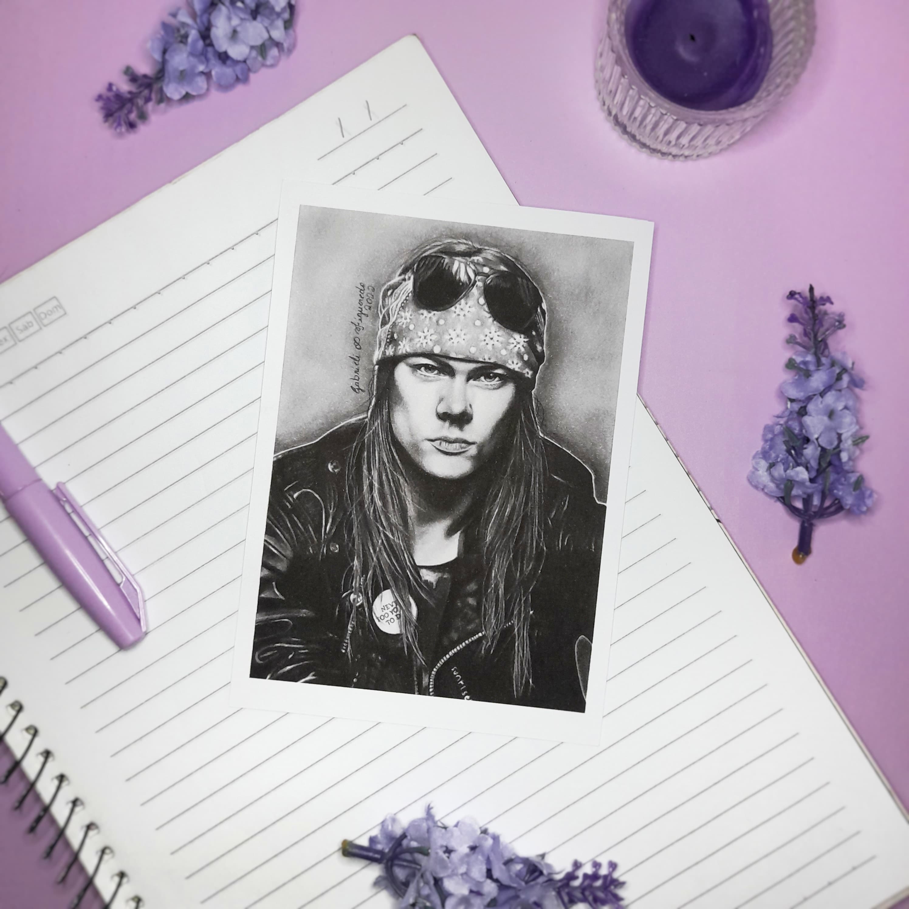 Print econômico, Axl Rose, A6, 180g