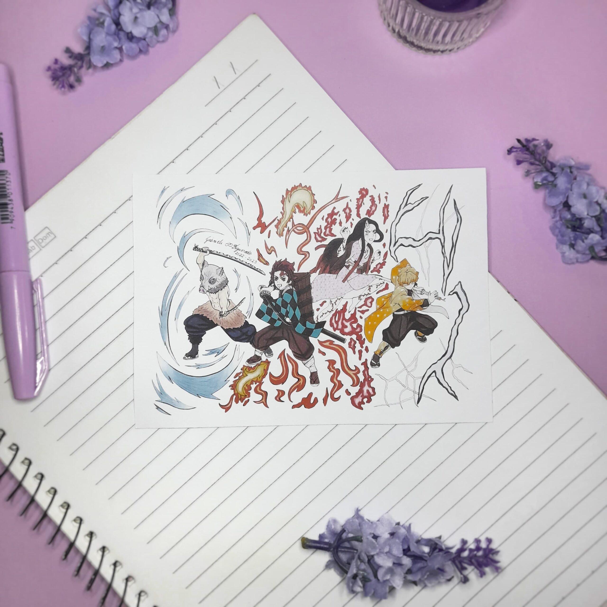 Print econômico, Demon Slayer, A6, 120g