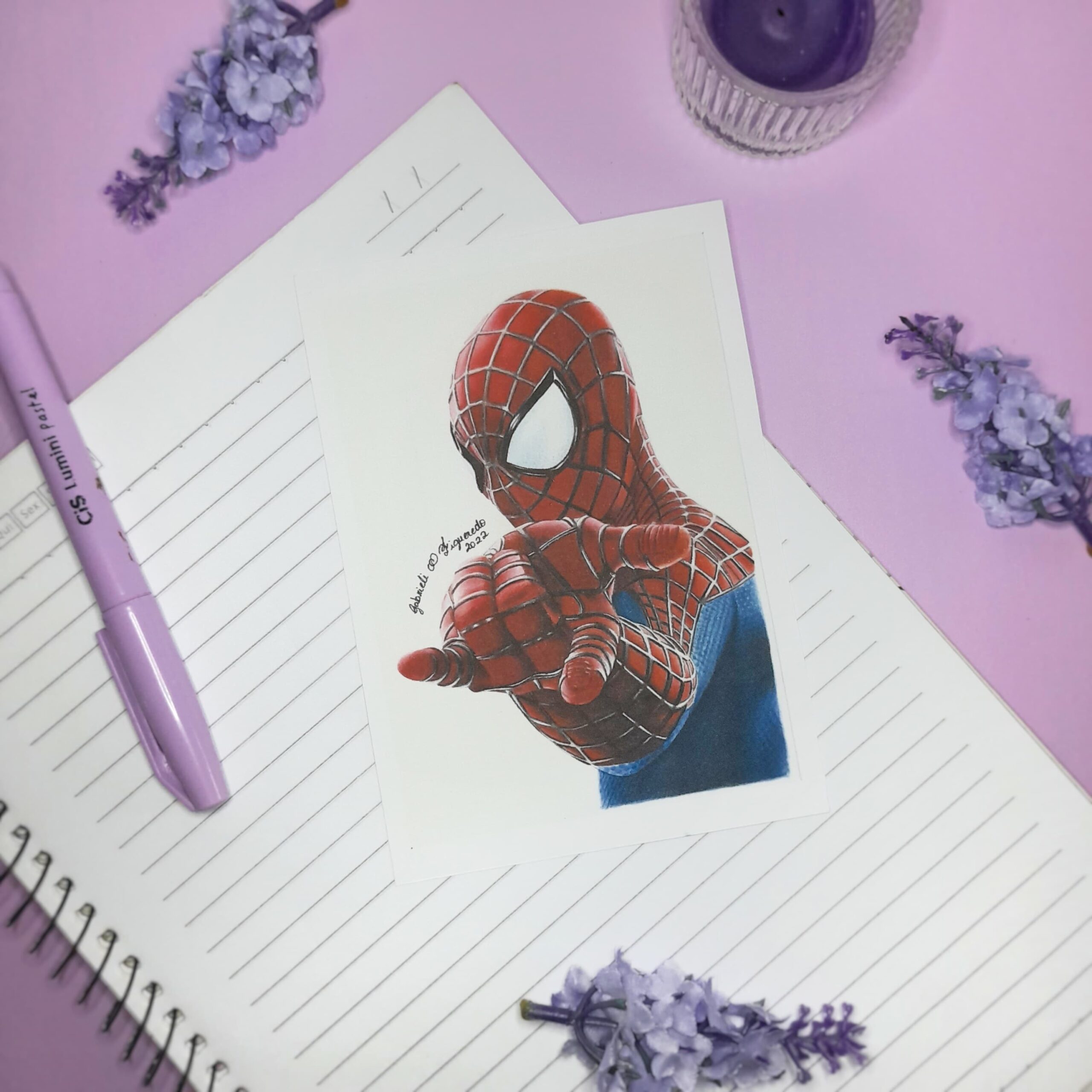 Print econômico, Homem Aranha, A6, 180g