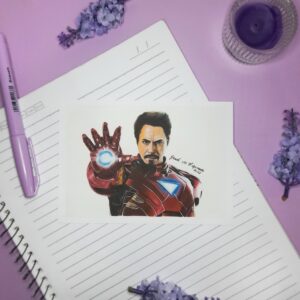 Print econômico, Homem de Ferro, A6, 180g