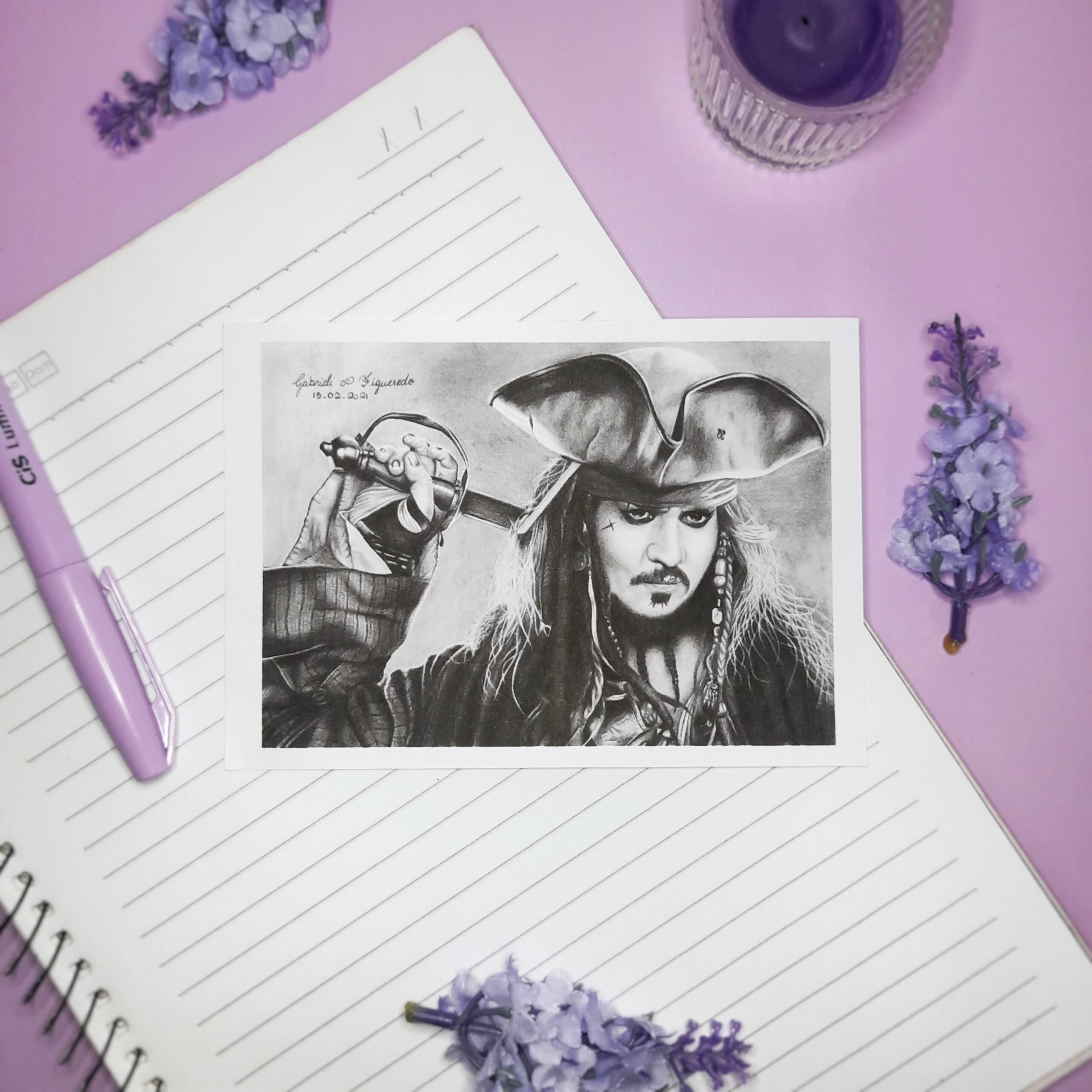 Print econômico, Jack Sparrow, A6, 180g