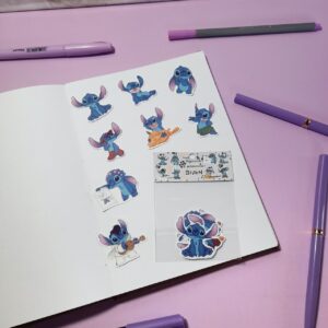 Kit com 8 adesivos Stitch