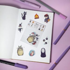 Kit com 8 adesivos Studio Ghibli